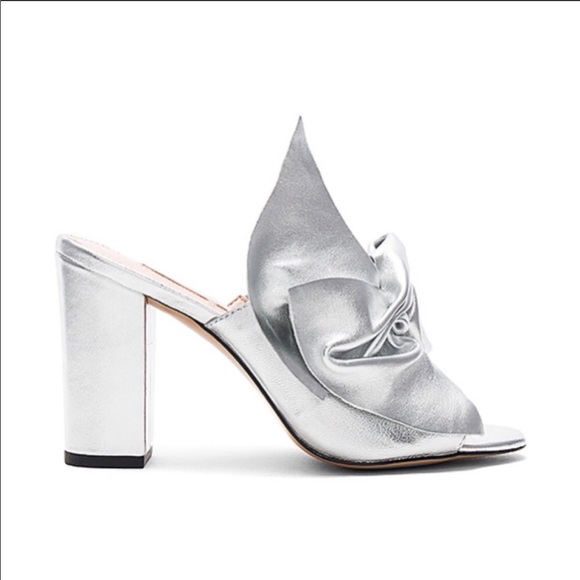 Avec Les Filles Marie Metallic Silver Bw Heels - Picture 3 of 8